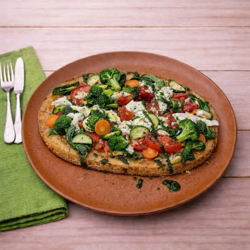 Bruschetta with mozzarella & vegetables